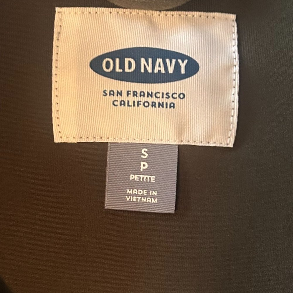 Old Navy Olive Green Faux Suede Moto Jacket – Small Petite - Picture 2 of 12